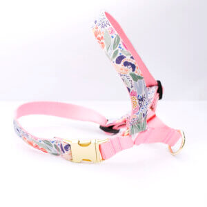 lana canvas floral dog harness