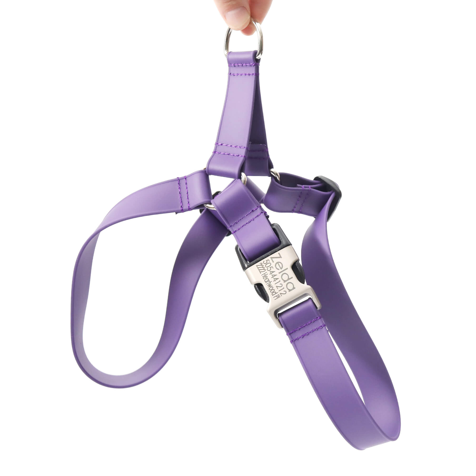 purple lightweight waterproof easy on harness