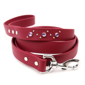 wine comet studded leash waterproof