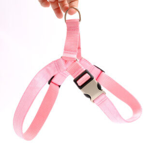 easy on pink herringbone harness
