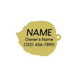 monstera leaf back id tag