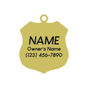 squirrel patrol two tails dog id tag