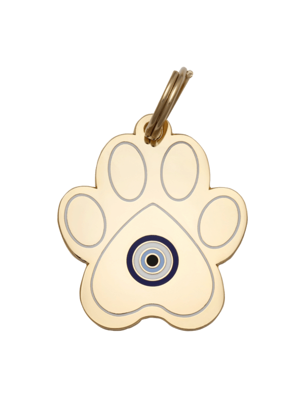 evil eye dog ID tag paw main