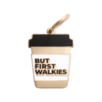 'But First Walkies' Coffee Cup Dog ID Tag