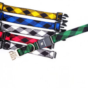 buffalo plaid flannel Fi 3 dog collars