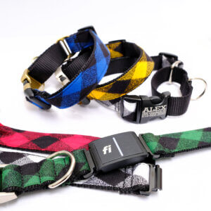 buffalo plaid flannel Fi 3 martingale dog collars