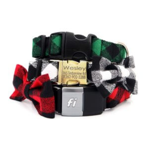 buffalo plaid fi compatible flannel with bow ties engraved