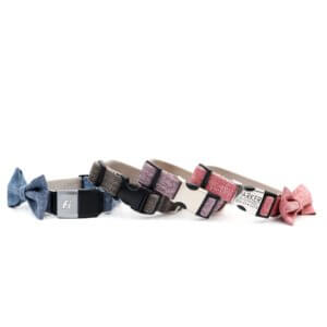 fi compatible linen dog collar