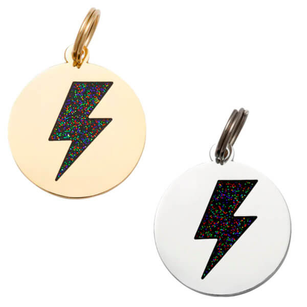 lightning bolt dog tag id