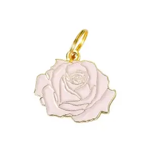 Engraved ID Tag - TwoT Pink Rose