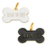 'Treat Yo Self' Bone Pet Name Tag