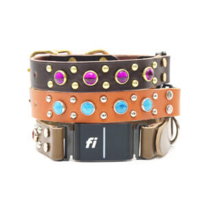 fi compatible studded leather belt buckle collars (durango kid)