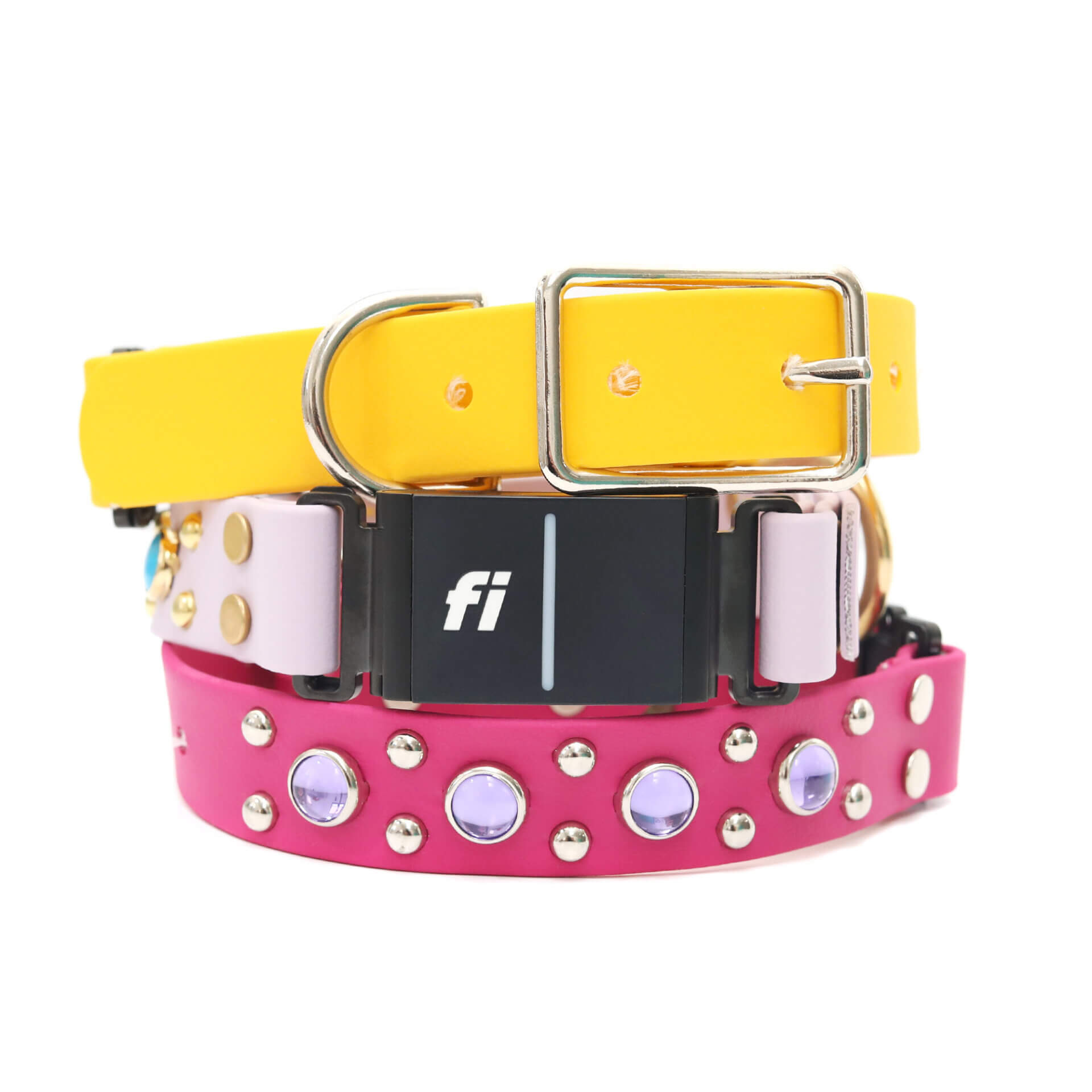 fi compatible studded waterproof belt buckle collars (durango kid)