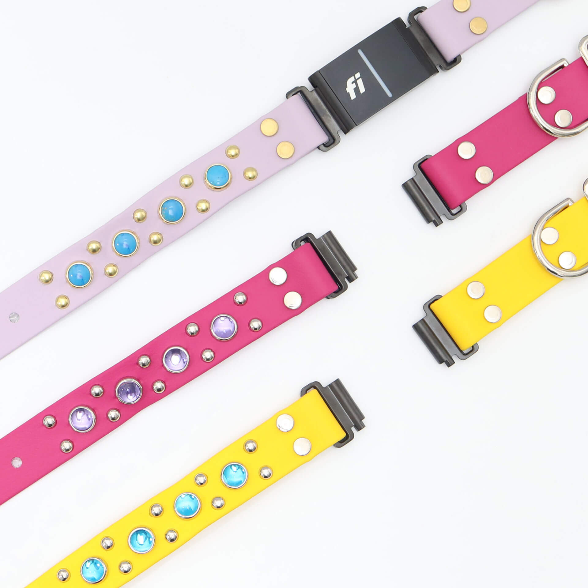 fi compatible studded waterproof belt buckle collars (durango kid)