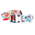 1.5 Inch Wide Personalized Folksy Laminated Dog Collar 'Frida'