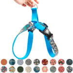 Easy On Cotton Voile Dog Harness with Optional Engraved Buckle
