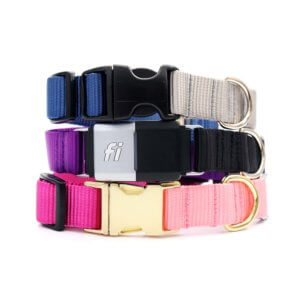 two tone nylon fi compatible collars stack
