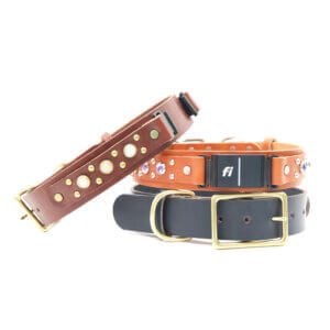 1.5 fi compatible studded leather belt buckle collars (durango kid)