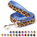 Mimi Green Dog Leash - All Leopard Velvet Styles