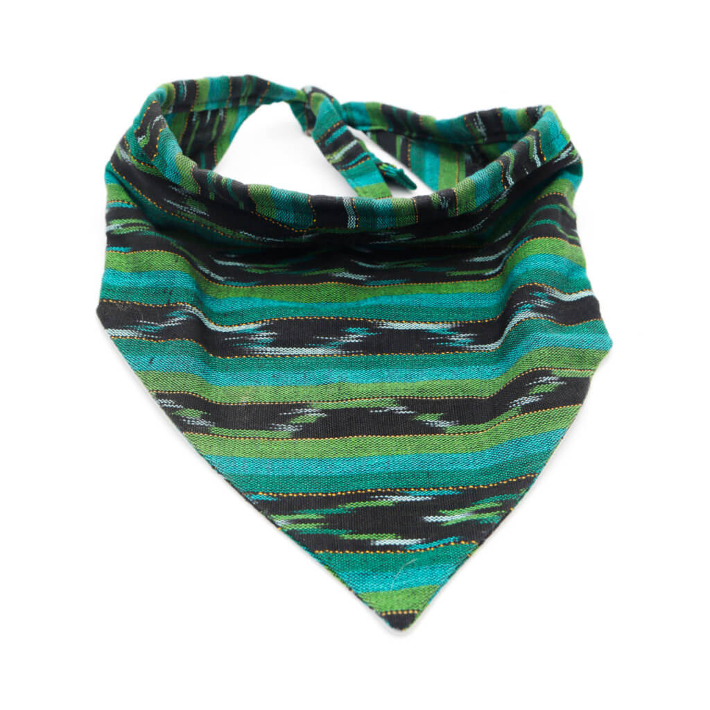green Guatemalan dog bandana palmo