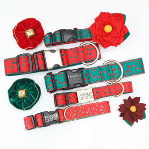 holiday christmas collar flower