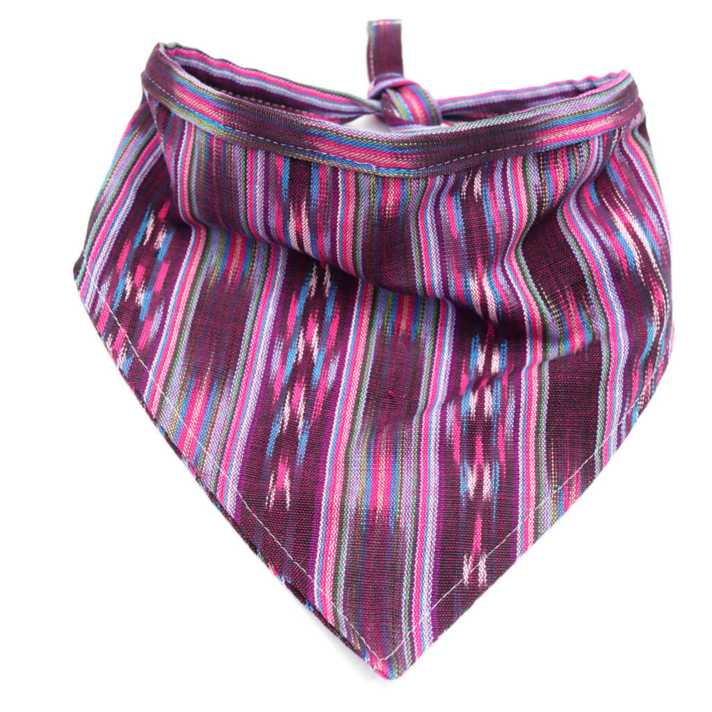 purple Guatemalan dog bandana concha