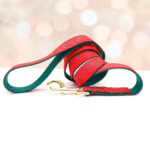 red christmas dog leash eve