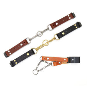 leather fi compatible chain martingale collars