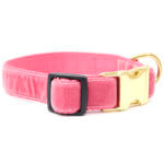 Dusty Pink Velvet Dog Collar - 'Primrose'