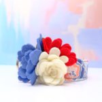 Lana Corsage - Fourth of July Dog Collar Flower Accessory
