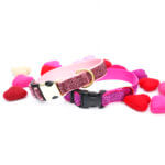 Valentine’s Day Dog Collar — Mermaid Glitter (Pink & Purple)