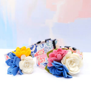 lana corsage dog collar flower