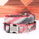Taos Flannel Dog Collar | Optional Engraved Buckle & Bow Tie