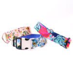 Classic Cotton Dog Collar 1.5 Inch Wide for Large Dogs + Greyhounds