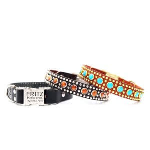 luxe leather studded collar