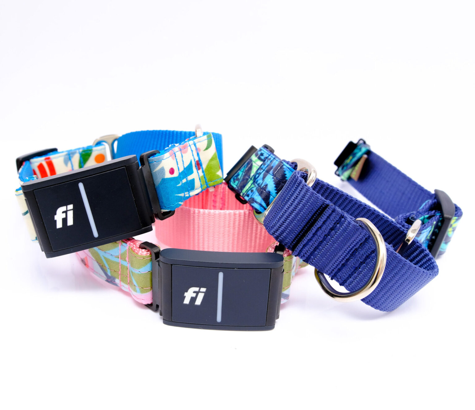 Fi Compatible Laminated Cotton Martingale Dog Collar