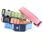 Herringbone Fi Compatible Ribbon Dog Collar w Optional Engraved Buckle