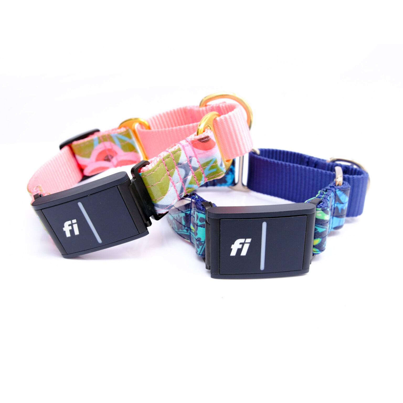 Fi Compatible Laminated Cotton Martingale Dog Collar