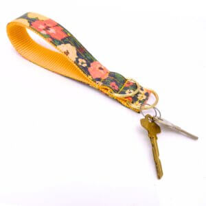 meadow laminated cotton key fob