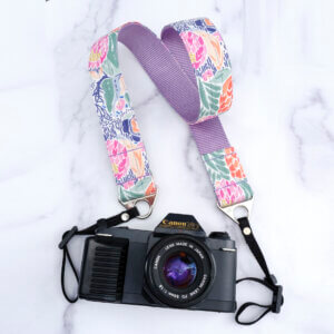 lana floral camera strap canvas