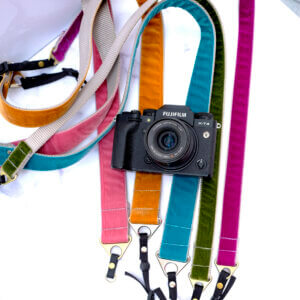 velvet camera straps designer