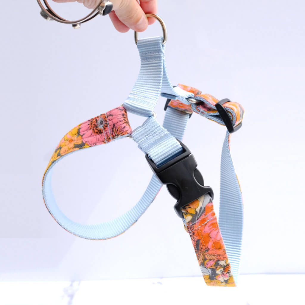 autumn custom dog harness flannel