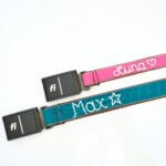 Fi Compatible Velvet Dog Collar with Hand Embroidered Name