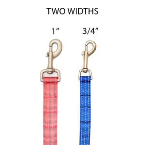 Adjustable reflective leashes widths