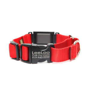 red fi compatible nylon buckle martingale buckle side