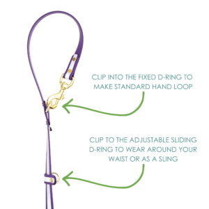 hands free reflective waterproof leash chart
