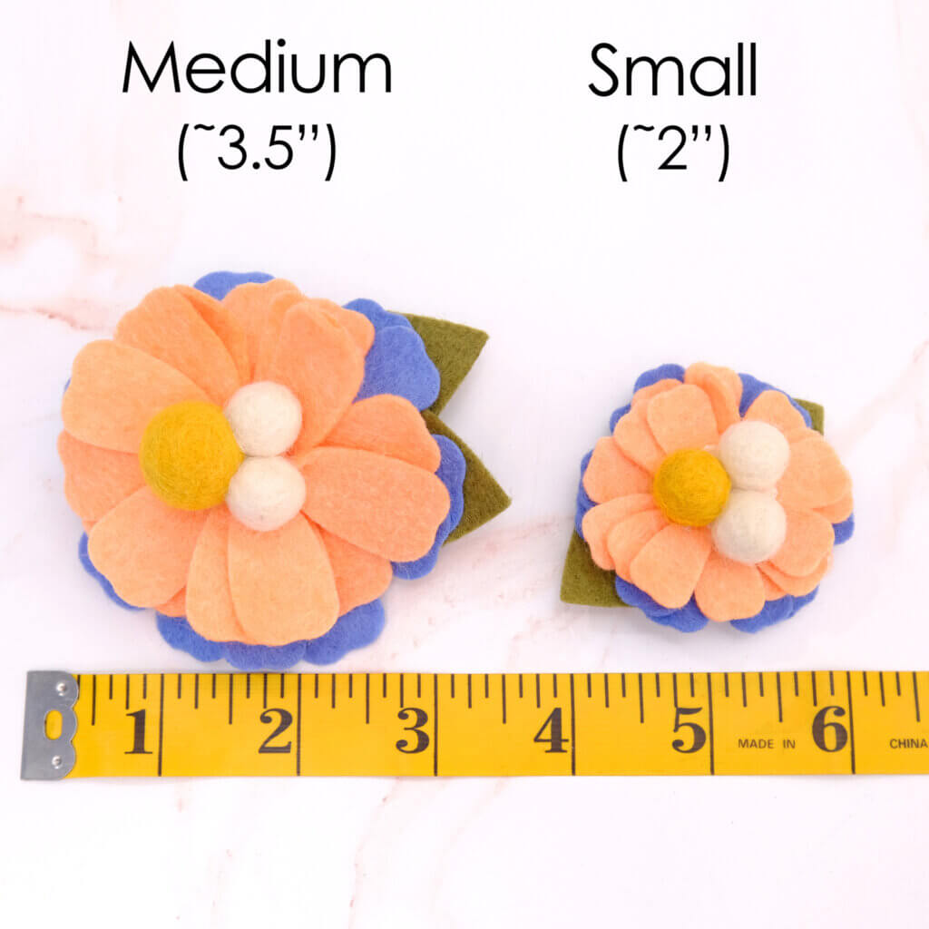 Flourish collar flower size chart