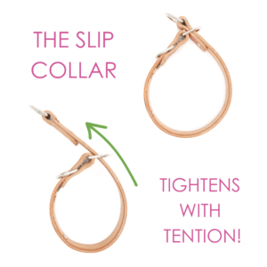 leather slip collar (width chart)