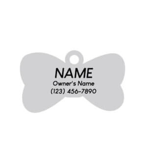 bowtie two tails dog ID tag