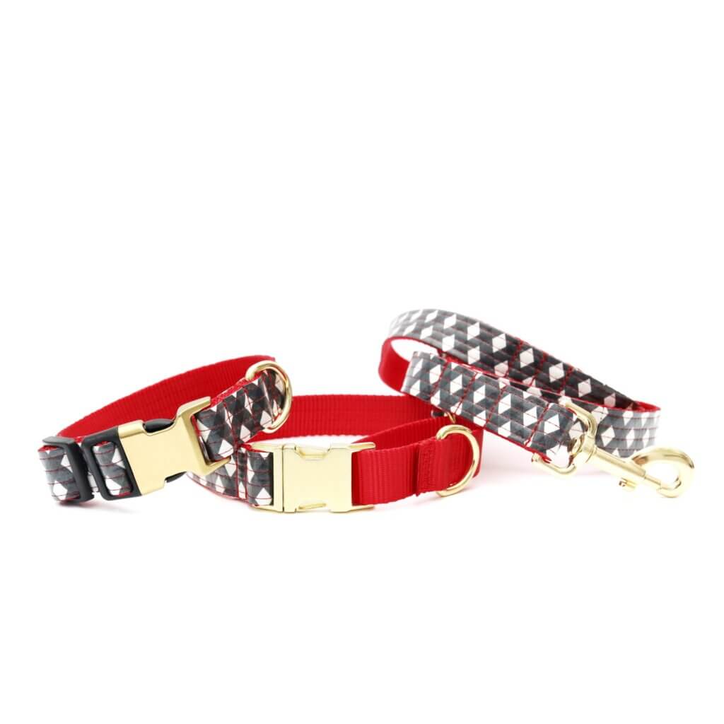 black buffalo plaid christmas laminate collars red